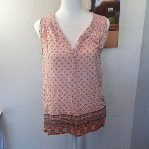3/$15 Artisan NY Women’s Floral Printed V-Neck Tank - Size M
